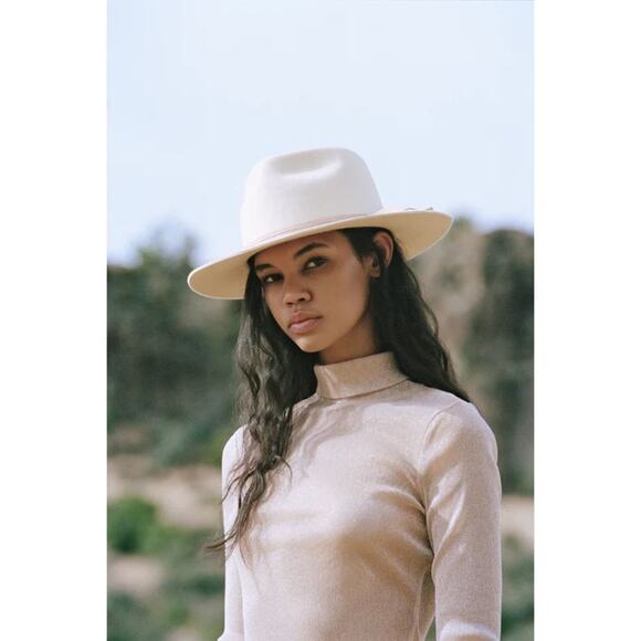 Lack of Color Zulu Fedora Hat Ribbon Australian Wool Classic Ivory Size Small